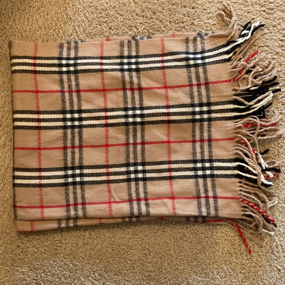 Classic Plaid Fringe Cashmere Scarf